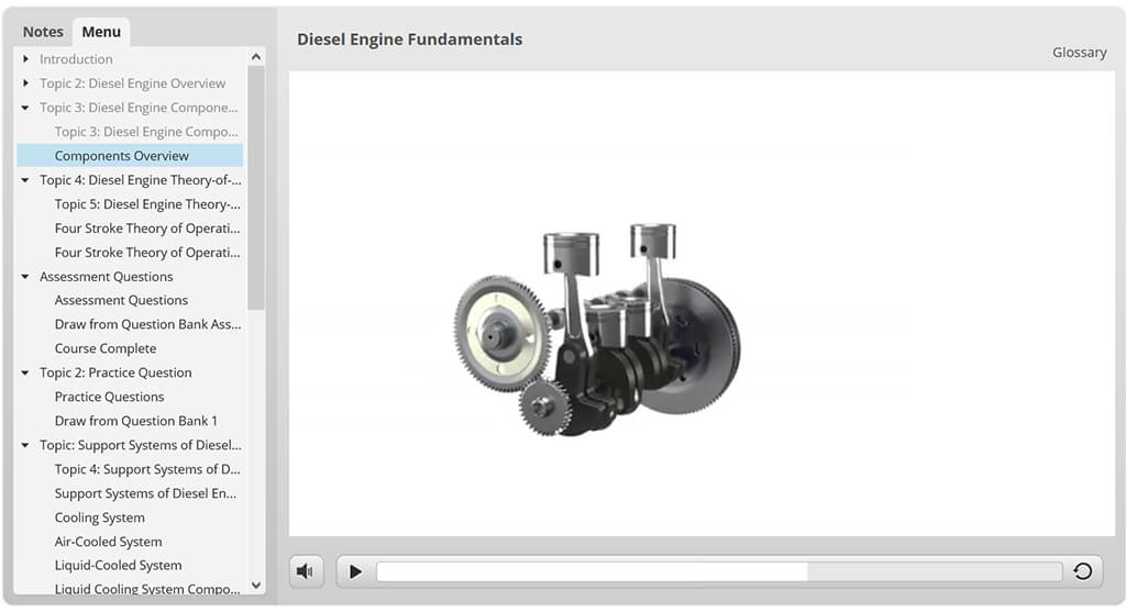 elearning - Diesel Engine Fundamentals - components overview
